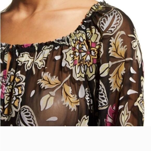 NWT Rag & Bone Sierra Floral Long Sleeve Sheer Blouse  Medium - Picture 9 of 12